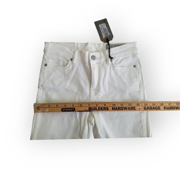 All Saints Y2K Cream Low-Slung Grace Jeans Size 26 NWT - Picture 11 of 12